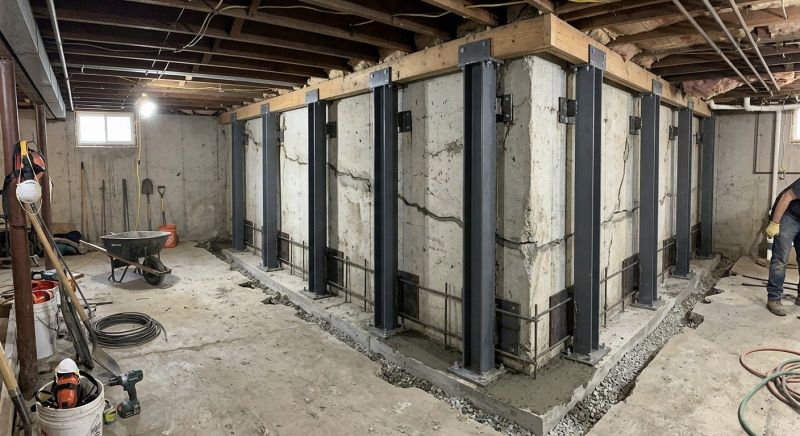 Basement Stabilization in Bristol, RI