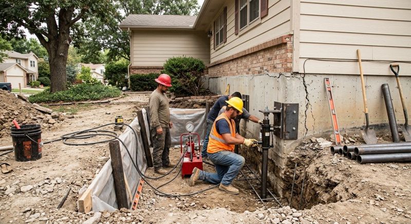 Cracked Foundation Repair in Exeter, RI