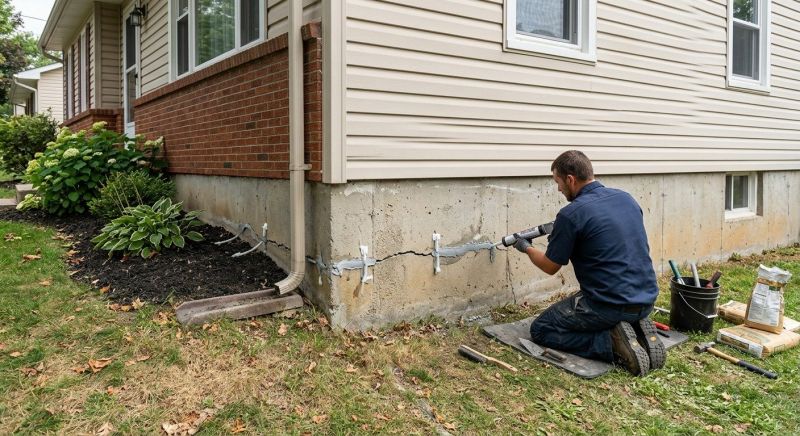 Cracked Foundation Repair in Exeter, RI