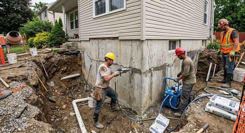 Cracked Foundation Repair in Bristol, RI