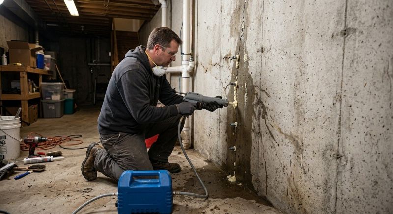 Cracked Foundation Repair in Middleboro, MA