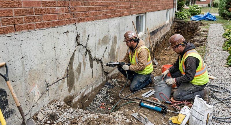 Cracked Foundation Repair in North Kingstown, RI