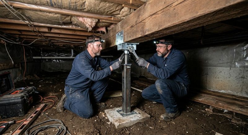 Crawl Space Leveling in Bristol, RI