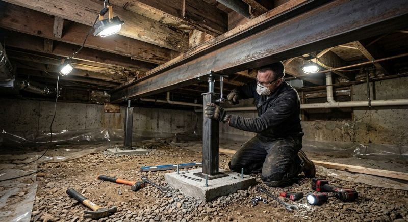 Crawlspace Structural Repair in Bristol, RI