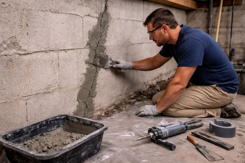 Foundation Crack Repair in Fall River, MA