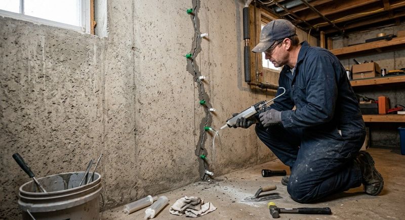 Foundation Crack Repair in Warwick, RI