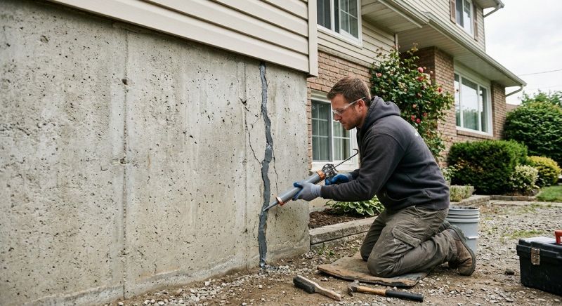 Foundation Crack Sealing in Bristol, RI