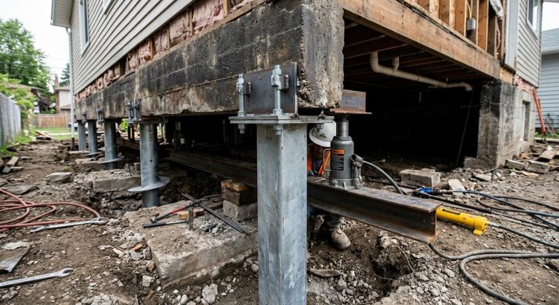 Foundation Raising in North Scituate, RI