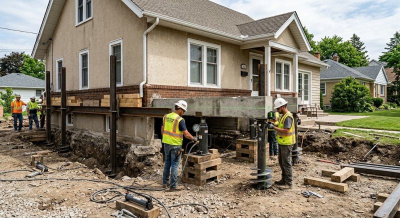 Foundation Releveling in Bristol, RI