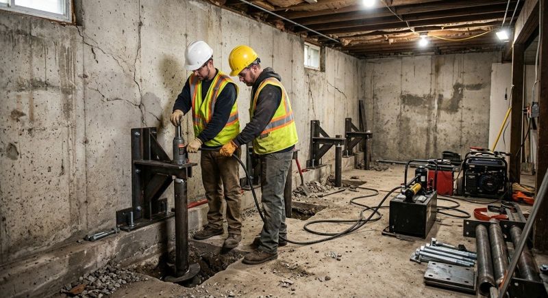 Foundation Stabilizing in Foster, RI