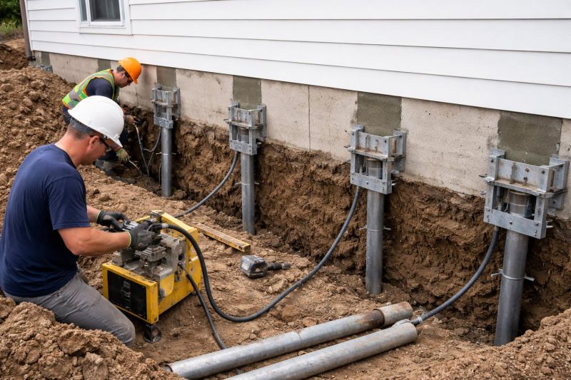 Helical Piers Installation in Bristol, RI