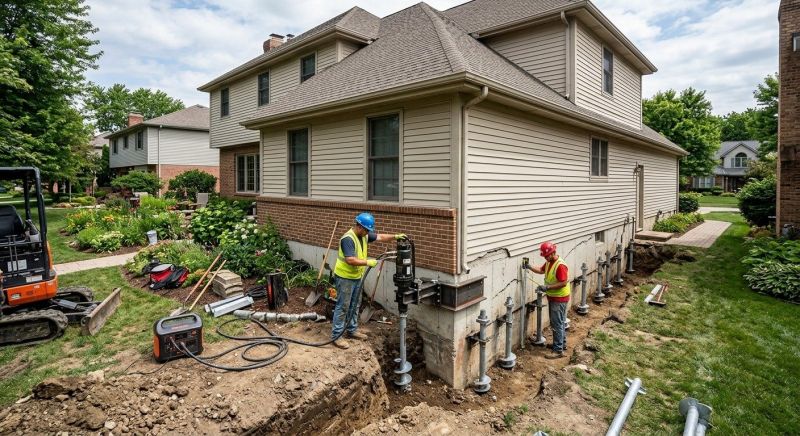 Helical Pile Installation in Bristol, RI