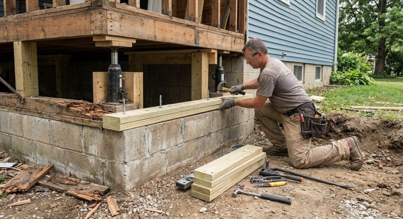 House Foundation Repair in Fairhaven, MA
