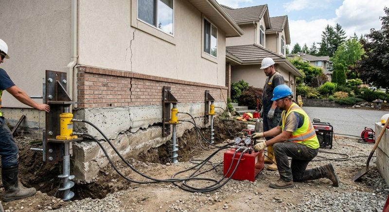 Sinking Foundation Lifting in Bristol, RI