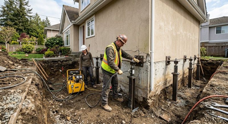 Sinking Foundation Repair in Bristol, RI