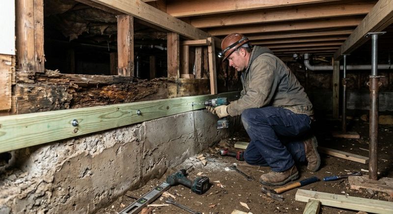 Sinking Foundation Repair in Warwick, RI