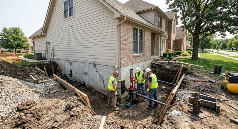 Sinking Foundation Repair in Warwick, RI